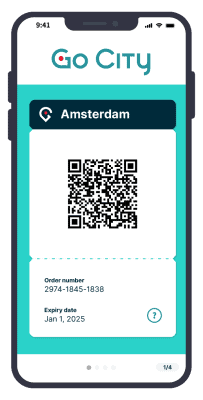 Go City Amsterdam Pass on a mobile phone.